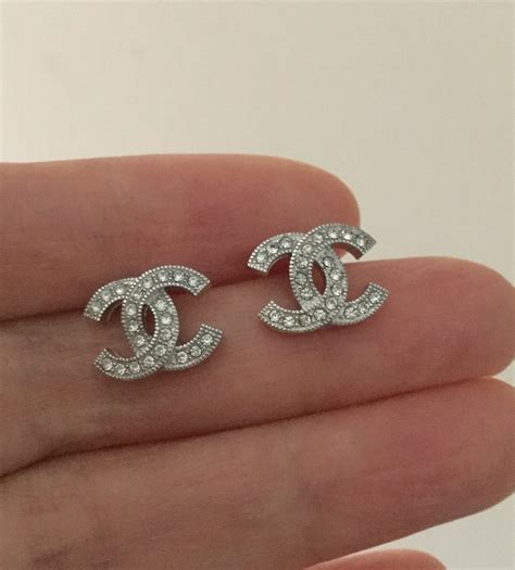 stud faux chanel earrings|Chanel cc earrings price list.